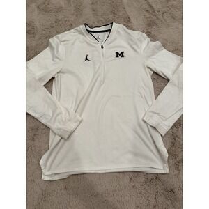Women's Size Medium Michigan Jordan Quarter Zip - White